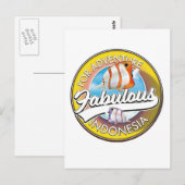 Für Adventure Fabulous Indonesia Logo Postkarte (Vorne/Hinten)