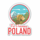 Für Adventure Poland Reiselogo Aufkleber (Vorderseite)