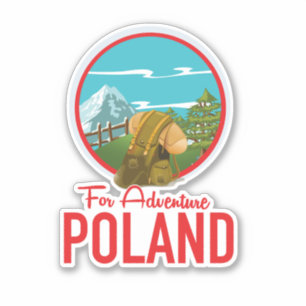 Für Adventure Poland Reiselogo Aufkleber