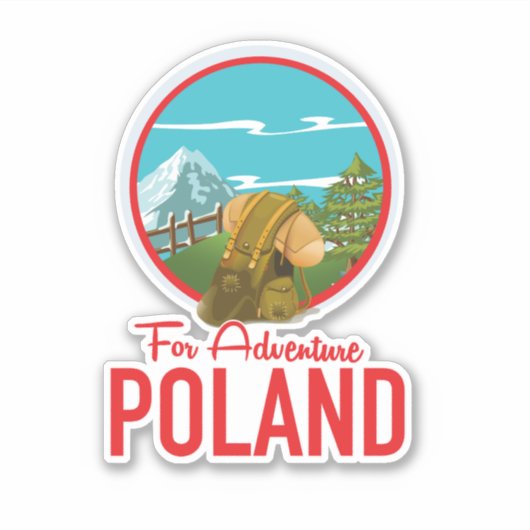 Für Adventure Poland Reiselogo Aufkleber (Vorderseite)