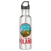 Für Adventure Poland Reiselogo Edelstahlflasche (Vorderseite)