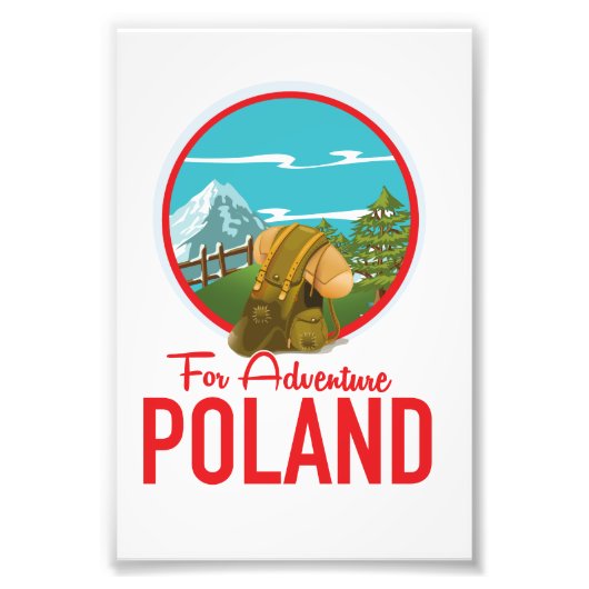 Für Adventure Poland Reiselogo Fotodruck (Vorne)