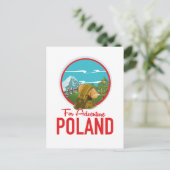 Für Adventure Poland Reiselogo Postkarte (Stehend Vorderseite)