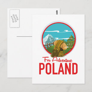 Für Adventure Poland Reiselogo Postkarte