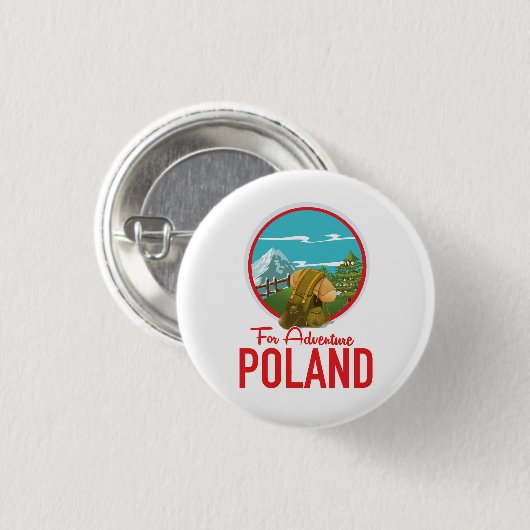 Für Adventure Poland Travel Logo Button (Vorne & Hinten)