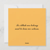 Für Allah sind wir essbar Feiertagskarte (Rückseite)