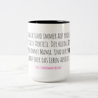 Für alle, die draußen malochen – und drinnen verzw zweifarbige tasse