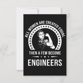Für alle Frauen ist ein lustiger Ingenieur gleich RSVP Karte