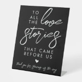 Für alle Minimalistischen Lieben Schwarz-weiß Sockelschild (Vorderseite)