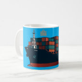 Für alle Schiffskapitäne auf Containerschiffen Kaffeetasse (Vorderseite Links)