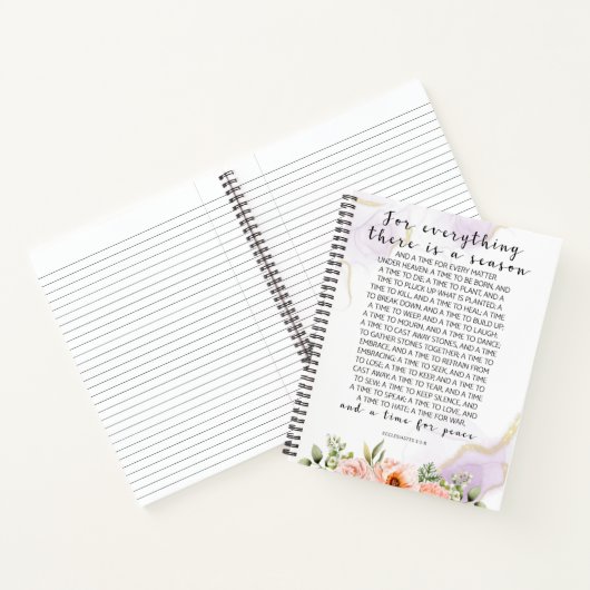 Für alles, was es gibt, ecclesiastes 3:1-8 notizblock (Innenseite)