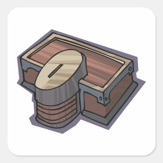 Für Alms Box Square Sticker (Vorderseite)