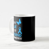 Für ALS-Bewusstsein Blauer Ehemann Kaffeetasse (Vorderseite Links)