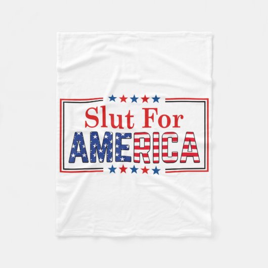 Für Amerika 4. Juli Fleecedecke (Vorderseite)