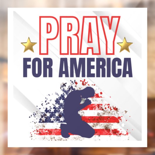 Für Amerika beten Fensteraufkleber (Blatt 2)