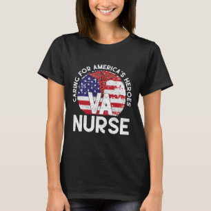 Für Amerikas Helden sorgen Patriotische Va-Kranken T-Shirt