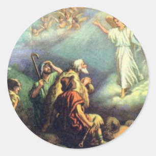 Für an uns ist ein Kind geboren! Runder Aufkleber