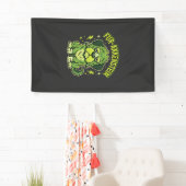 Fur-Ankenstein Lustiger Frankenstein Hund Hallowee Banner (Insitu)