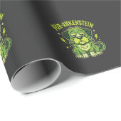 Fur-Ankenstein Lustiger Frankenstein Hund Hallowee Geschenkpapier (Rolleneckpunkt)