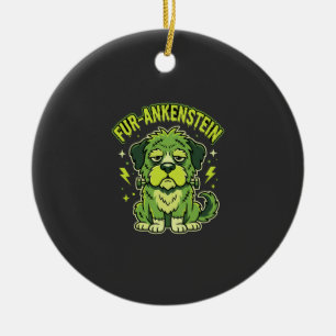 Fur-Ankenstein Lustiger Frankenstein-Hund Hallowee Keramik Ornament