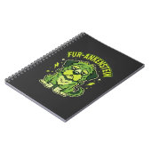Fur-Ankenstein Lustiger Frankenstein-Hund Hallowee Notizblock (Linke Seite)