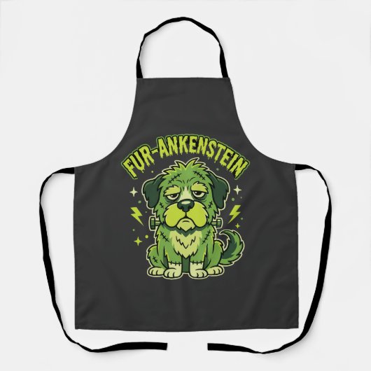 Fur-Ankenstein Lustiger Frankenstein-Hund Hallowee Schürze (Vorderseite)