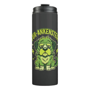 Fur-Ankenstein Lustiger Frankenstein-Hund Hallowee Thermosbecher
