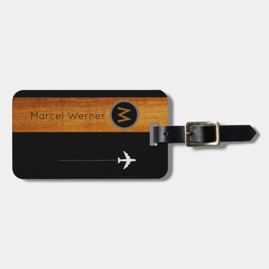 für anspruchsvolle Reisende... Mit Monogramm Schwa Gepäckanhänger (Vorderseite horizontal)