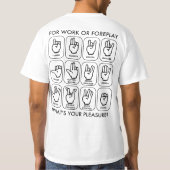 FÜR ARBEIT ODER FOREPLAY T-Shirt (Rückseite)