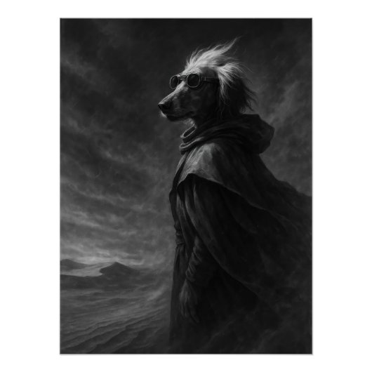 Fur Arrakis - Desert Dog of Dune -Sci-Fi Movie Art Poster (Vorderseite)