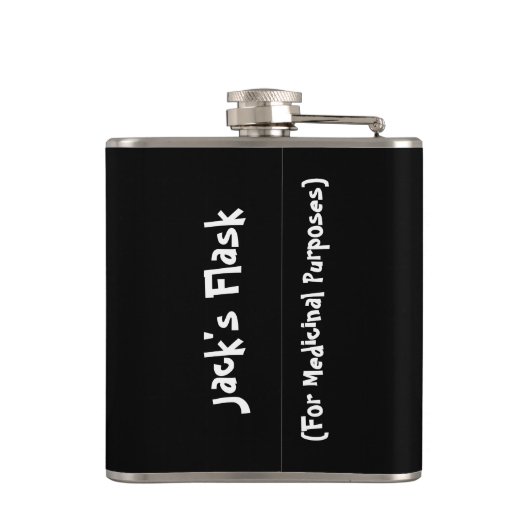 Für Arzneimittel (personalisieren) - Flasche Flachmann (Rückseite)