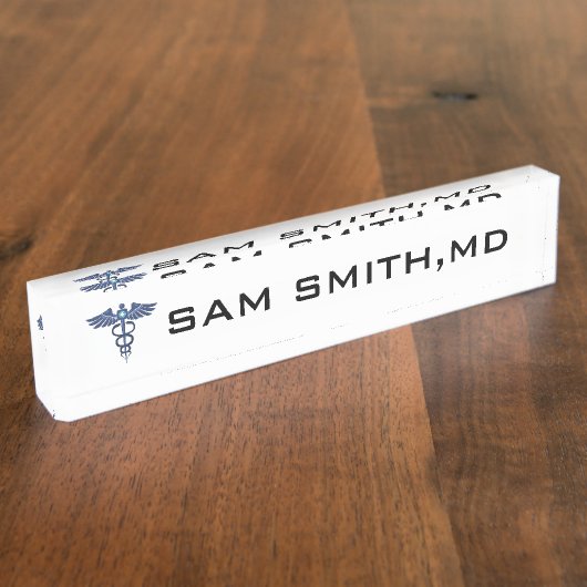 Für Ärzte und Krankenschwestern. Medical Caduceus. Namensplakette (Seite)