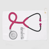 Für Ärzte und Krankenschwestern rosa medizinisches Golfhandtuch (Horizontal)