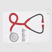 Für Ärzte und Krankenschwestern rotes medizinische Golfhandtuch (Horizontal)