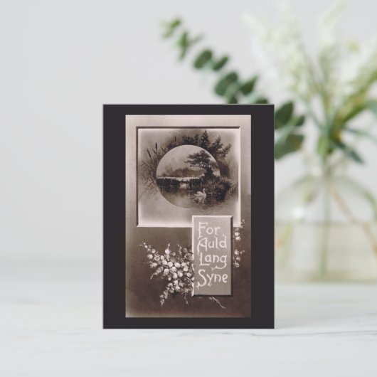 Für Auld Lang Syne Postkarte (Stehend Vorderseite)