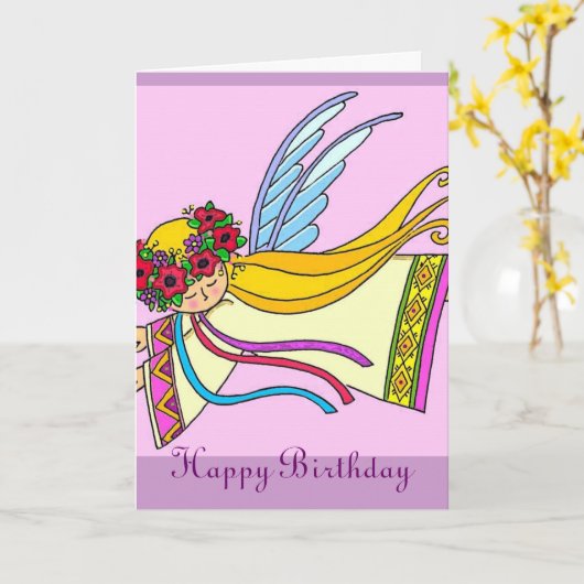 Für Baba und Didos kleinen Engel Karte (Gelbe Blume)