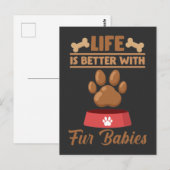Fur Babies Lover Niedlicher Hundewelpen Postkarte (Vorne/Hinten)