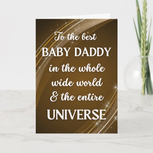 Für Baby Daddy Vatertag Universe Thema Karte (Vorderseite)