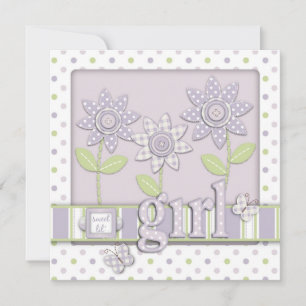 Für Baby Girl Invasion Square LG2 Einladung