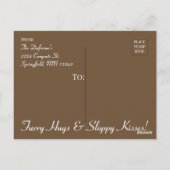 Fur Baby "New Pet" Ankündigung Postkarte (Rückseite)