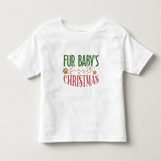 Fur Baby's erstes Weihnachten - Weihnachten Hausti Kleinkind T-shirt (Vorderseite)