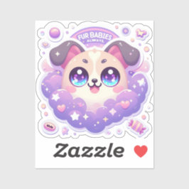 Fur Babys immer Niedlich Welpen Vinyl Sticker