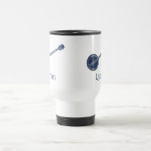 Für Banjo Spieler Navy Blue Personalisiert Reisebecher (Mittel)
