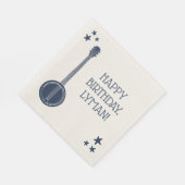 Für Banjo Spieler Navy Personalisiertes Party Serviette (Ecke)