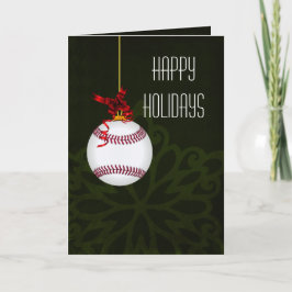 für Baseballspieler Weihnachtskarten Feiertagskarte