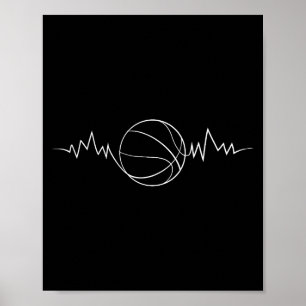 Für Basketball Heartbeat Streetball Basketball Pla Poster