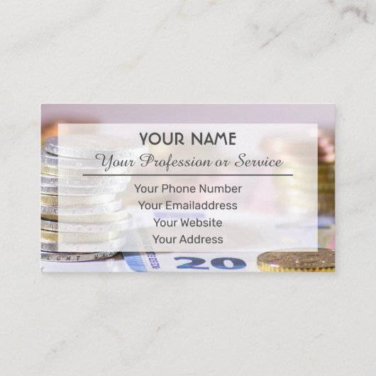 Für berufliche Banker oder Finanzexperten Visitenkarte (Rückseite)