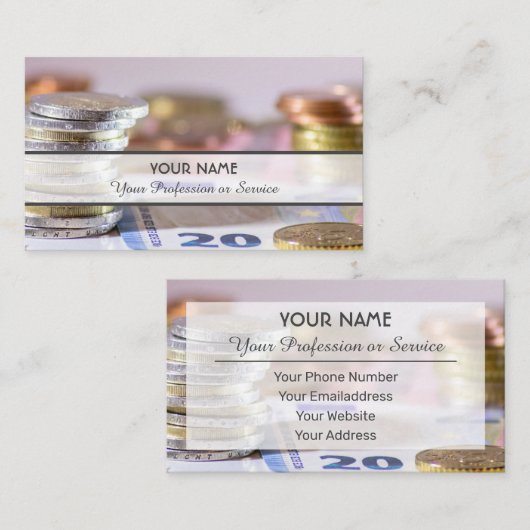 Für berufliche Banker oder Finanzexperten Visitenkarte (Vorne/Hinten)
