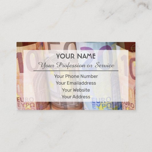 Für berufliche Banker oder Finanzexperten Visitenkarte (Rückseite)