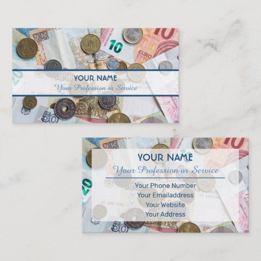 Für berufliche Banker oder Finanzexperten Visitenkarte (Vorne/Hinten)